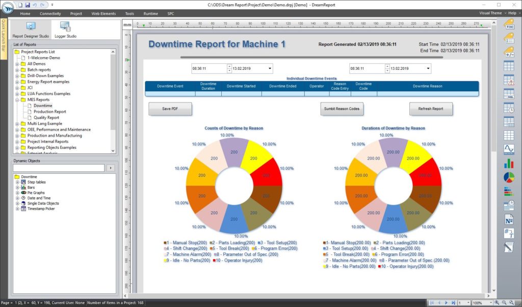 Industrial Reporting Tool Configuration for Reports and Dashboards - Dream Report